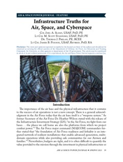 航空、航天和网络空间的基础设施真相  infrastructure truths for air, space, and cyberspace  空天力量杂志，2021年，18页