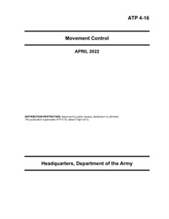 陆军技术出版物 atp 4-16 调运控制  atp 4-16 movement control  美国陆军部，2022年，110页
